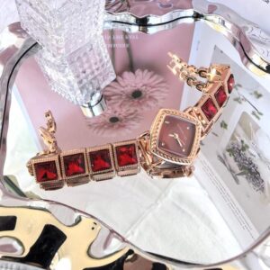 Home 13 Jam Tangan Wanita Aurora Lux Rantai Diamond
